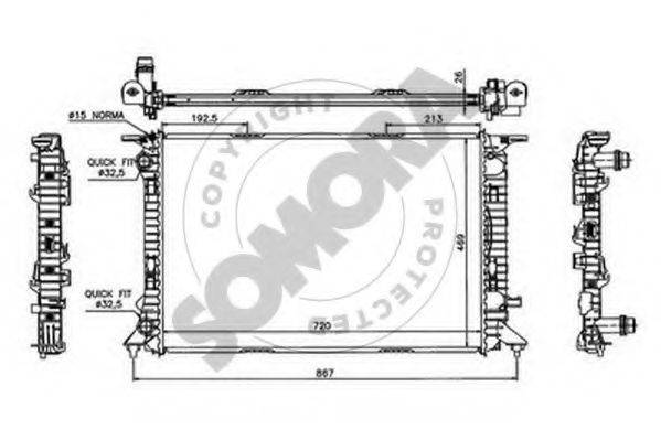 SOMORA 021740 Радиатор, охлаждение двигателя