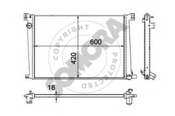 SOMORA 040140 Радиатор, охлаждение двигателя
