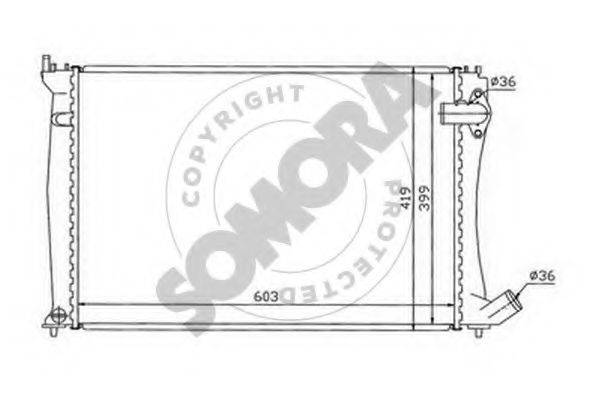 SOMORA 052240G Радиатор, охлаждение двигателя