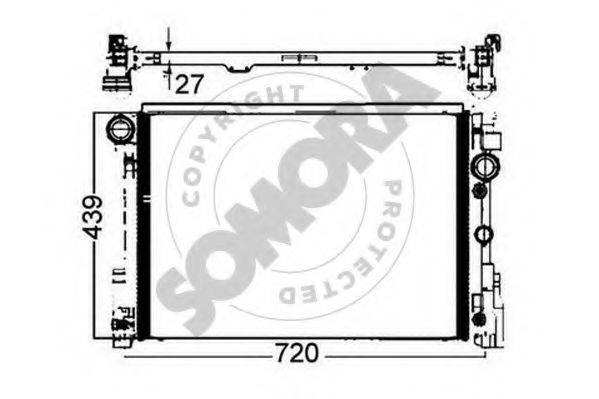 SOMORA 171440 Радиатор, охлаждение двигателя