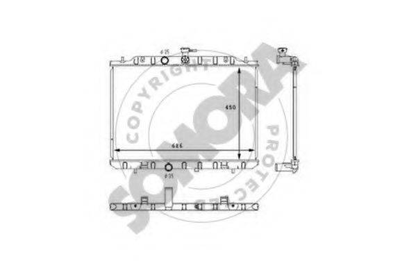 SOMORA 195640D Радиатор, охлаждение двигателя