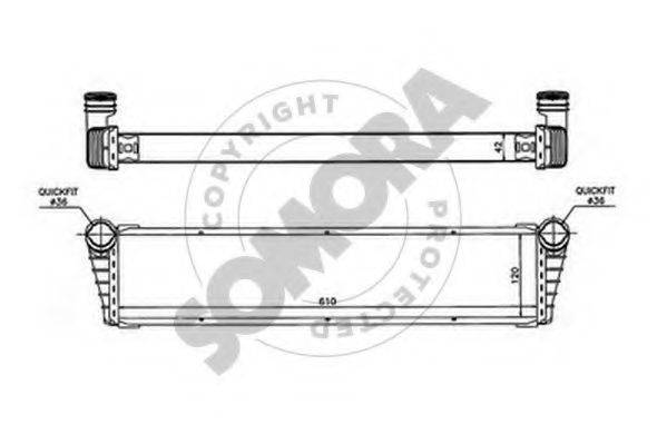SOMORA 231140 Радиатор, охлаждение двигателя