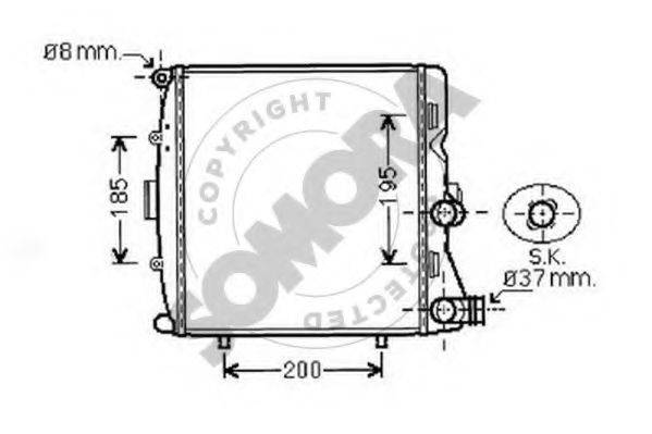 SOMORA 231140L Радиатор, охлаждение двигателя