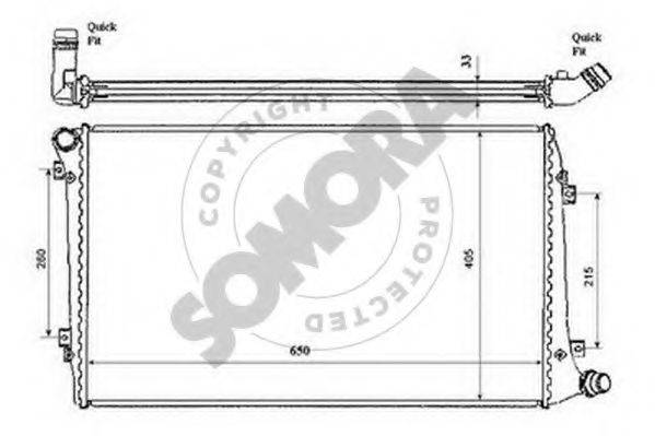 SOMORA 351040D Радиатор, охлаждение двигателя