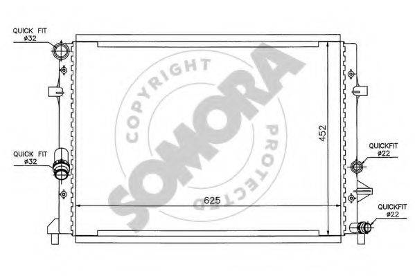 SOMORA 351040H Радиатор, охлаждение двигателя