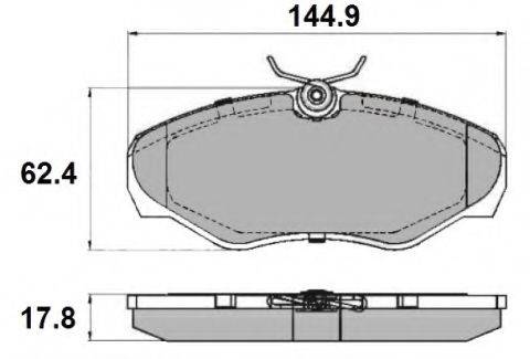 NATIONAL NP2148 Комплект тормозных колодок, дисковый тормоз