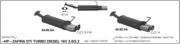 IMASAF 561000394 Система глушителя для спортивного автомобиля