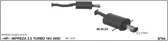 IMASAF 576000006 Система глушителя для спортивного автомобиля