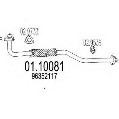MTS 0110081 Труба выхлопного газа