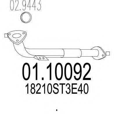 MTS 0110092 Труба выхлопного газа