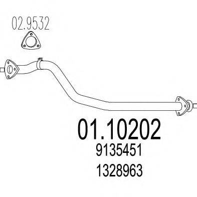 MTS 0110202 Труба выхлопного газа