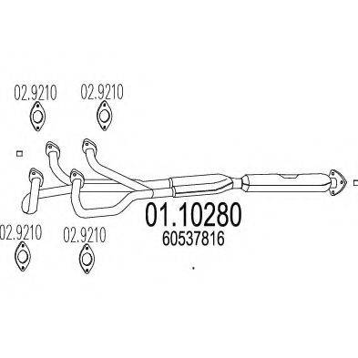 MTS 0110280 Труба выхлопного газа