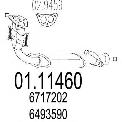 MTS 0111460 Труба выхлопного газа