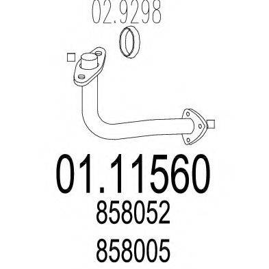 MTS 0111560 Труба выхлопного газа