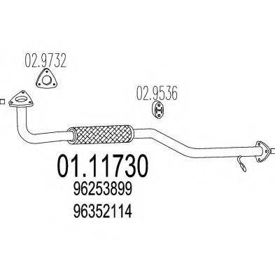 MTS 0111730 Труба выхлопного газа