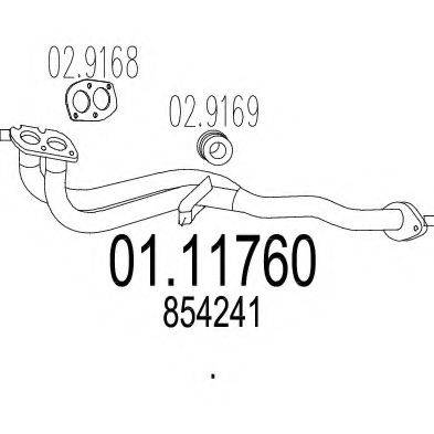 MTS 0111760 Труба выхлопного газа