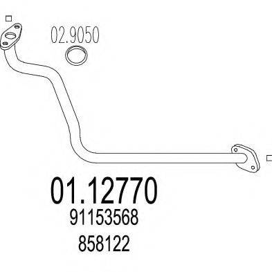 MTS 0112770 Труба выхлопного газа