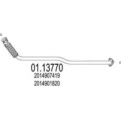 MTS 0113770 Труба выхлопного газа