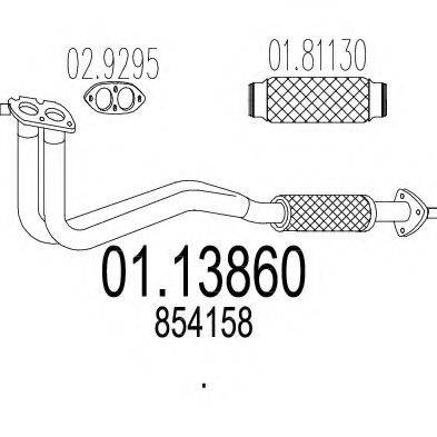 MTS 0113860 Труба выхлопного газа
