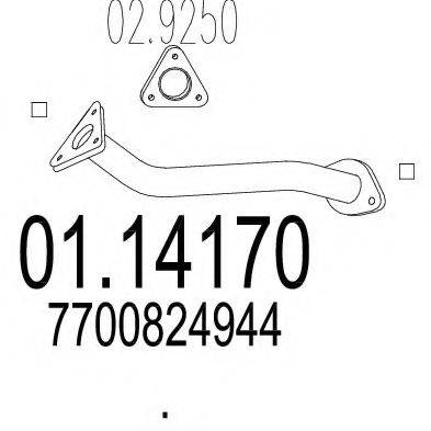 MTS 0114170 Труба выхлопного газа