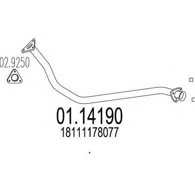 MTS 0114190 Труба выхлопного газа