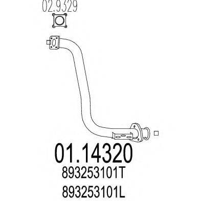 MTS 0114320 Труба выхлопного газа
