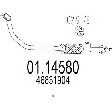 MTS 0114580 Труба выхлопного газа