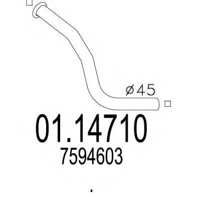 MTS 0114710 Труба выхлопного газа