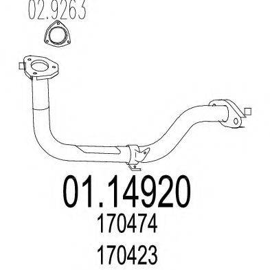 MTS 0114920 Труба выхлопного газа