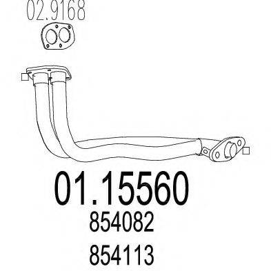 MTS 0115560 Труба выхлопного газа
