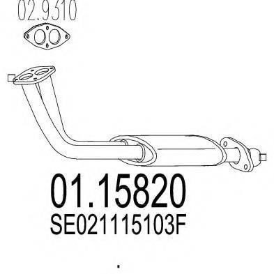 MTS 0115820 Труба выхлопного газа