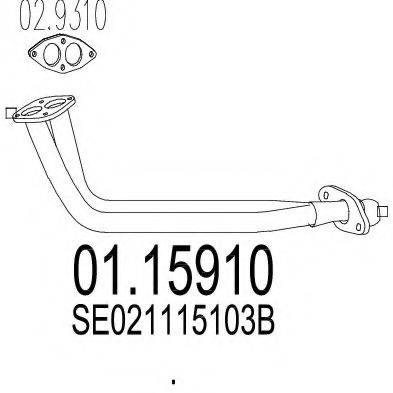 MTS 0115910 Труба выхлопного газа