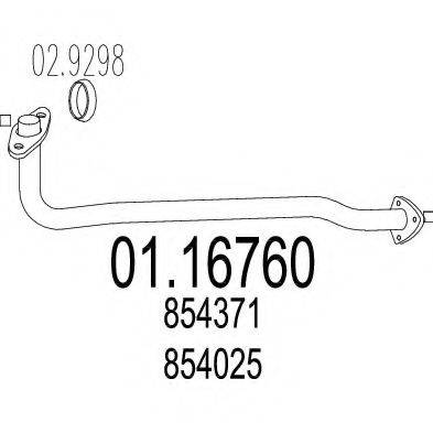 MTS 0116760 Труба выхлопного газа
