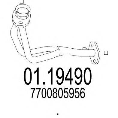 MTS 0119490 Труба выхлопного газа