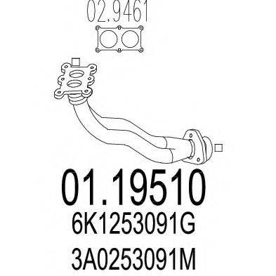 MTS 0119510 Труба выхлопного газа