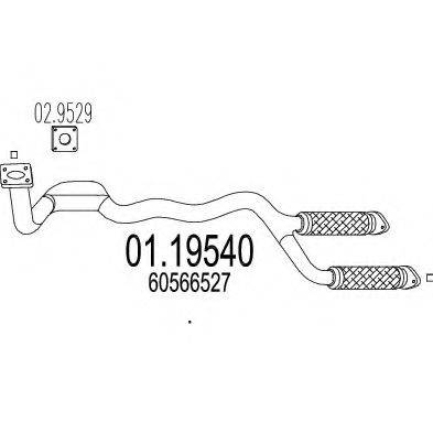 MTS 0119540 Труба выхлопного газа