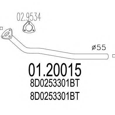 MTS 0120015 Труба выхлопного газа