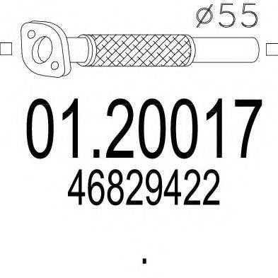 MTS 0120017 Труба выхлопного газа