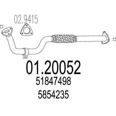 MTS 0120052 Труба выхлопного газа