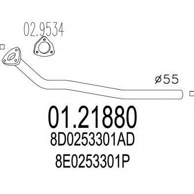 MTS 0121880 Труба выхлопного газа