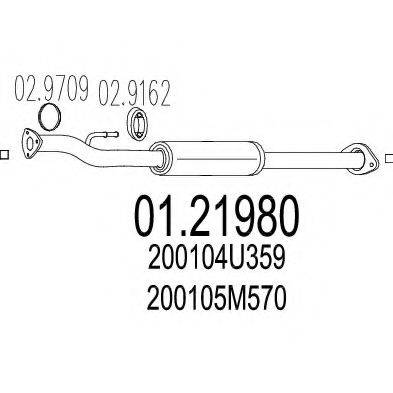 MTS 0121980 Труба выхлопного газа
