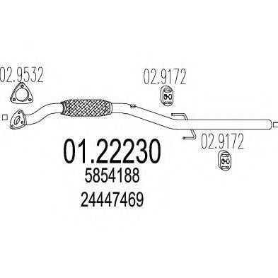 MTS 0122230 Труба выхлопного газа