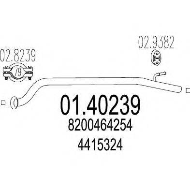 MTS 0140239 Труба выхлопного газа