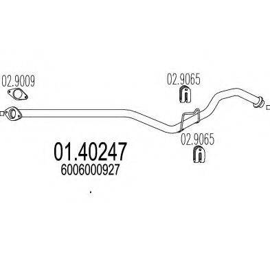 MTS 0140247 Труба выхлопного газа