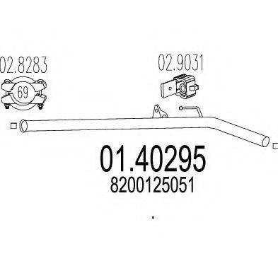 MTS 0140295 Труба выхлопного газа