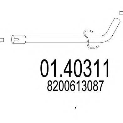 MTS 0140311 Труба выхлопного газа