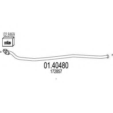 MTS 0140480 Труба выхлопного газа
