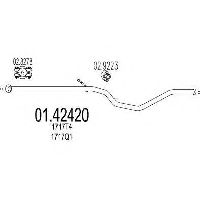 MTS 0142420 Труба выхлопного газа