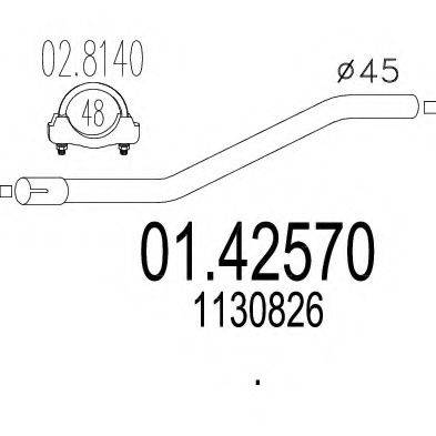 MTS 0142570 Труба выхлопного газа