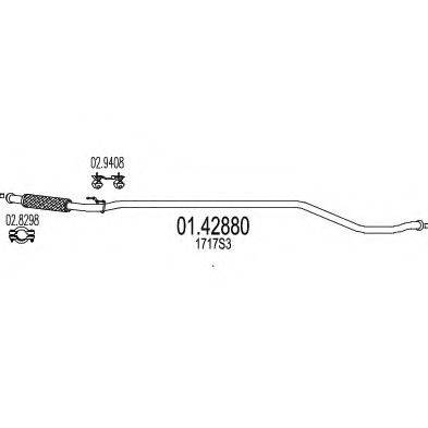 MTS 0142880 Труба выхлопного газа